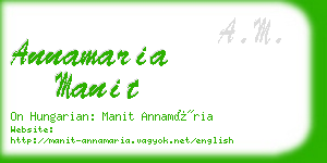 annamaria manit business card